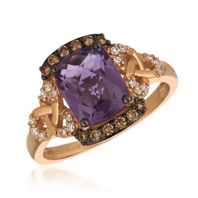 Strawberry Gold Grape Amethyst Le Vian Ring