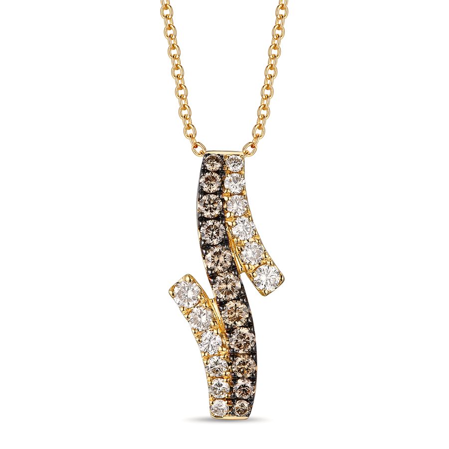 LeVian® Twisted Vanilla and Chocolate Diamond® Pendant