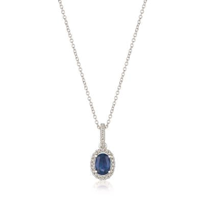 Oval Blueberry Sapphire Le Vian Pendant Necklace