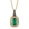 Honey Gold Costa Smeralda Emerald Pendant Necklace