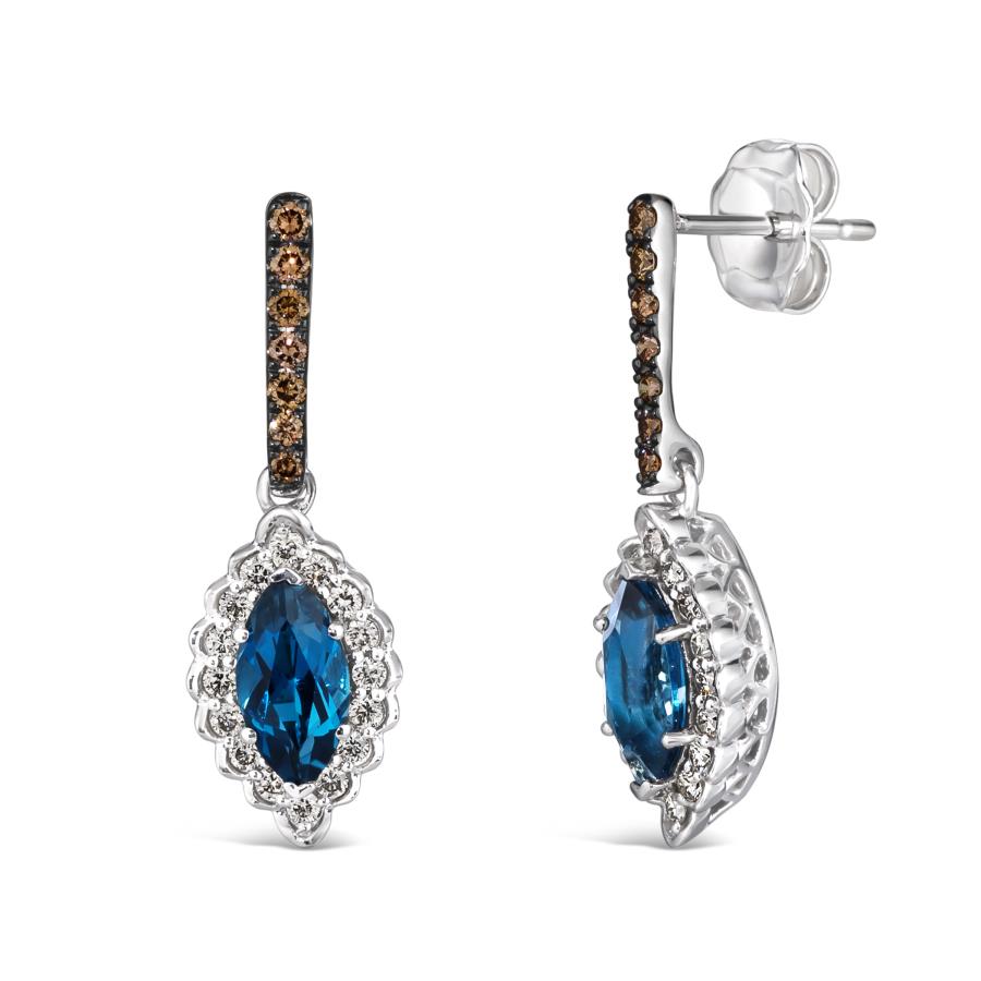 Le Vian® Marquise Cut Deep Sea Blue Topaz Dangle Earrings
