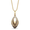 Honey Gold Chocolate Ombré Diamond Necklace