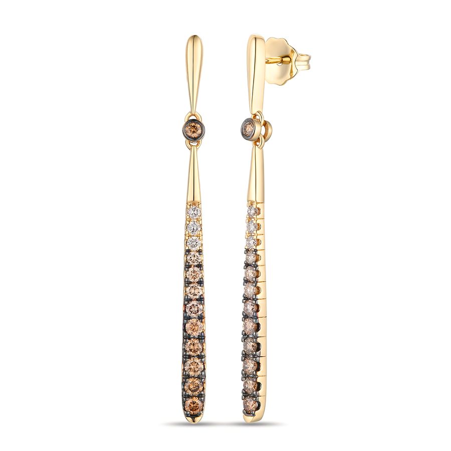LeVian® Skinny Teardrop Chocolate Diamond®  Earrings