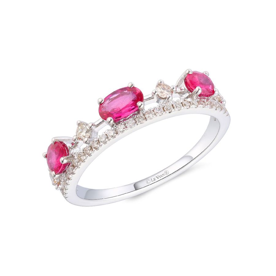 LeVian® Stacked Ruby and Emerald Ring