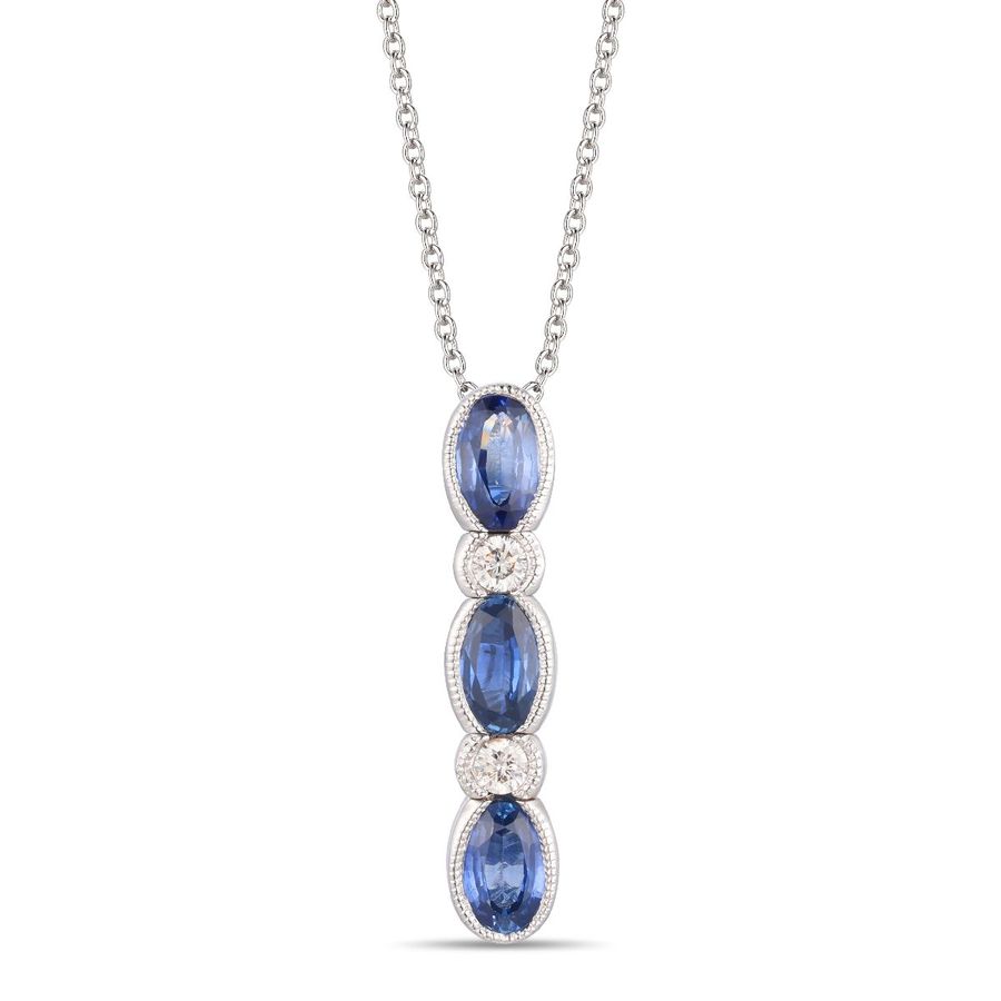 LeVian® 3 Sapphire Drop Pendant