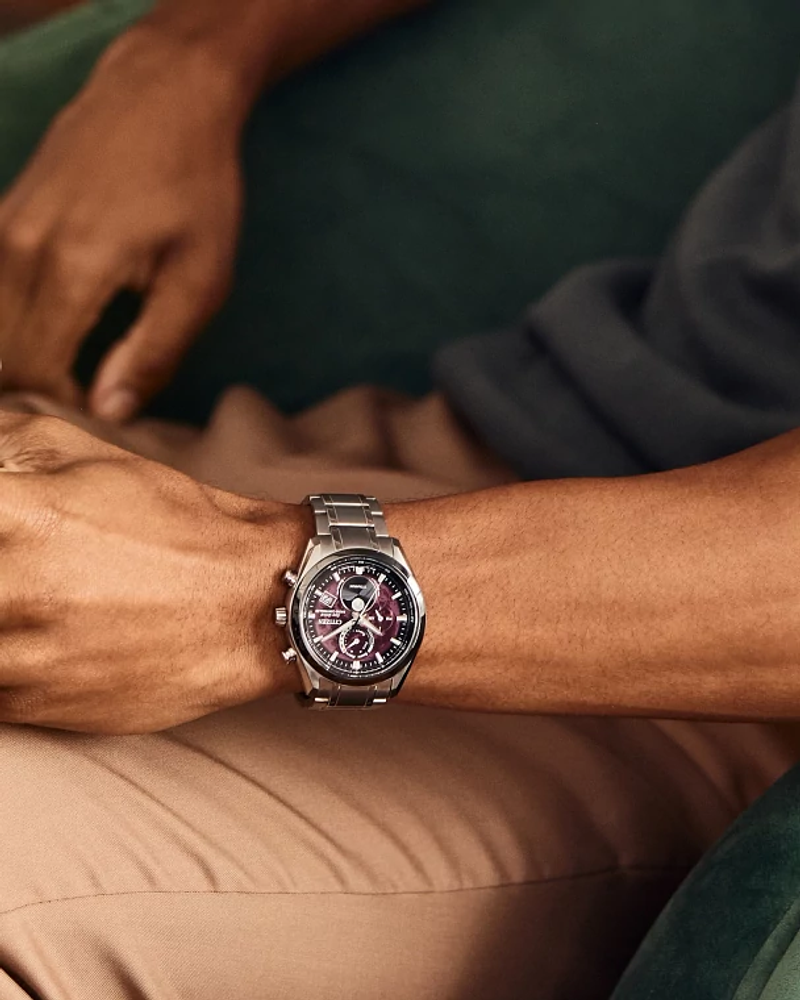 43mm Purple Dial TITANIUM Citizen Tsuki-yomi A-T Eco-Drive 43mm Purple Dial TITANIUM Citizen Tsuki-yomi A-T Eco-Drive