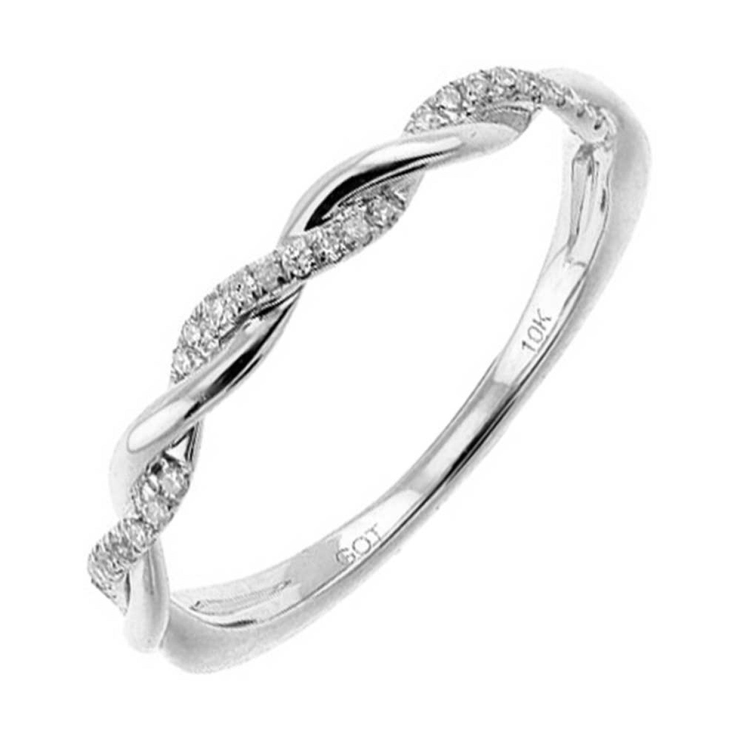 petite twist wedding band