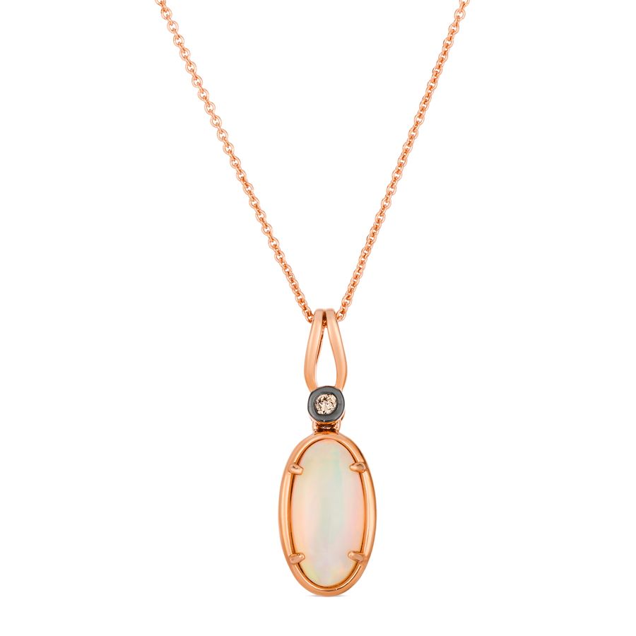 LeVian®  Oval Opal and Diamond Pendant
