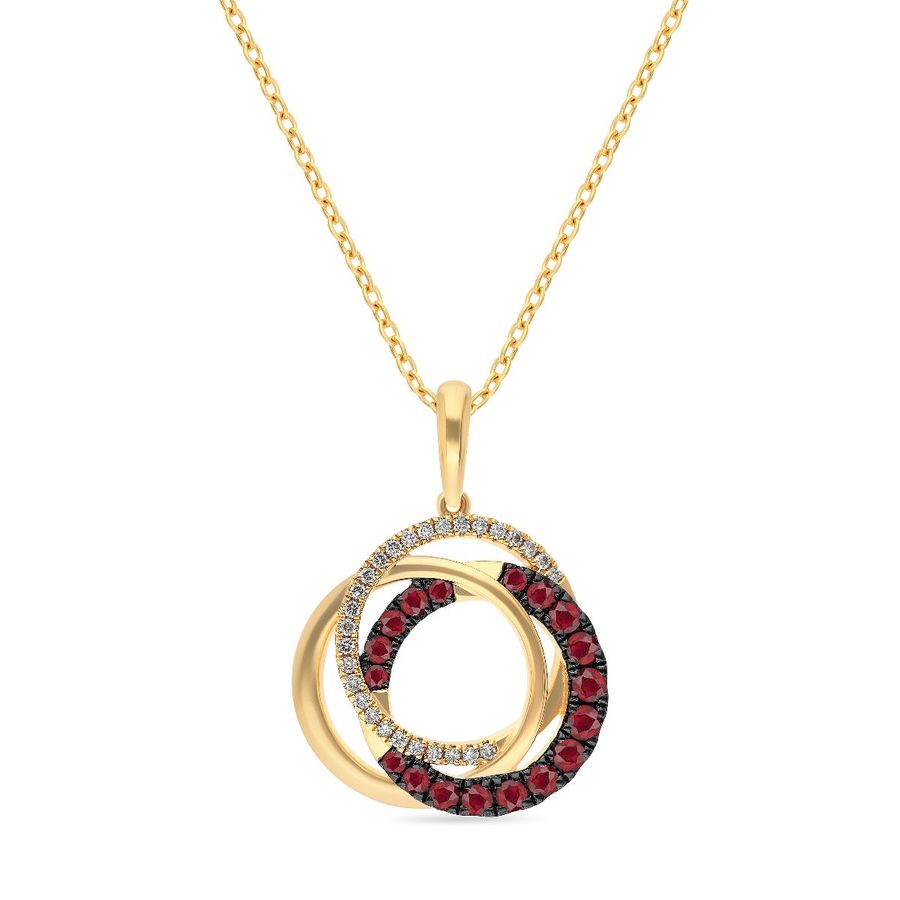 LeVian® Ruby and Diamond Circle Pendant