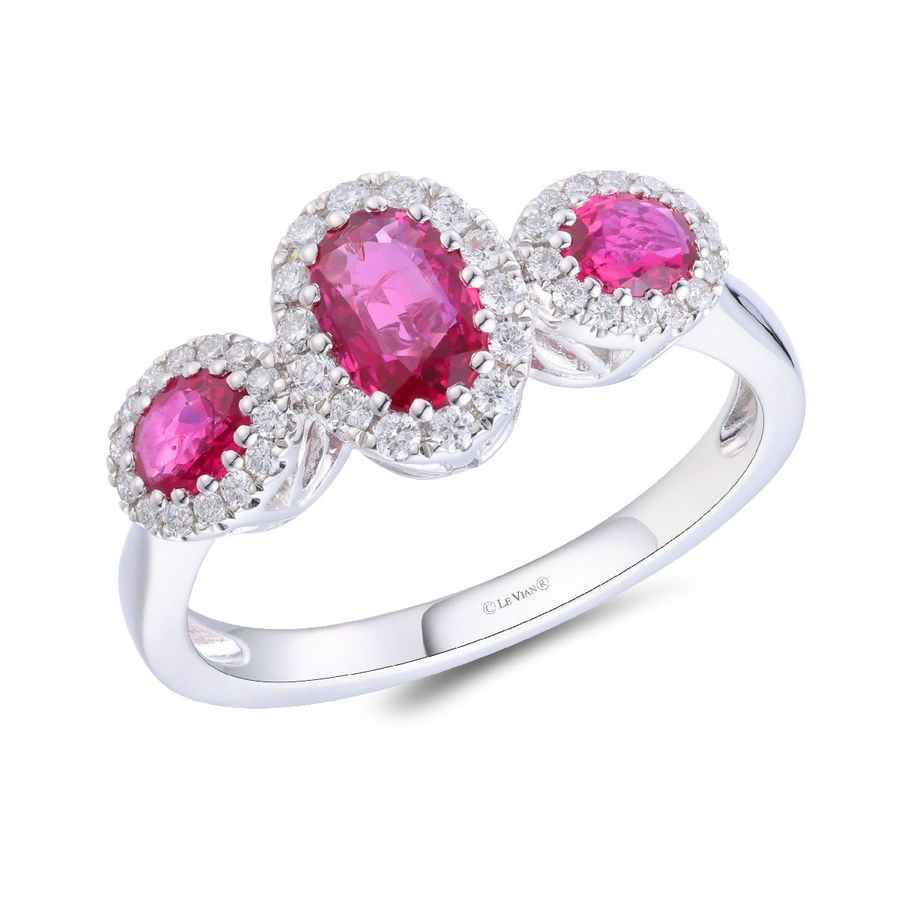 LeVian® 3 Ruby and Diamond Ring