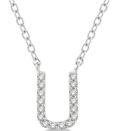 Initial Diamond Pendant