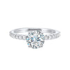 14Kt White Semi Mount 1/4Ctw For 1Ctw Round Center