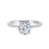 14Kt White Semi Mount 1/4Ctw For 1Ctw Round Center