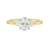 14Kt White Yellow Semi Mount 1/3Ctw For 1Ctw Oval Center