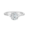 14Kt White Semi Mount 1/3Ctw For 1Ctw Round Center