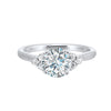 14Kt White Semi Mount 1/5Ctw For 1Ctw Round Center