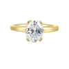 14Kt Yellow Semi Mount For 2Ctw Oval Center