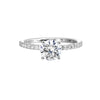 14Kt White Semi Mount 1/5Ctw For 1Ctw Round Center