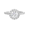 14Kt White Semi Mount 1/2Ctw For 1Ctw Round Center