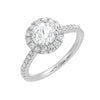 14Kt White Semi Mount 1/2Ctw For 1Ctw Round Center