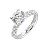 14Kt White Semi Mount 5/8Ctw For 2Ctw Round Center