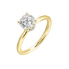 14Kt Yellow Semi Mount 1/10Ctw For 1 1/2Ctw Round Center