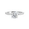 14Kt White Semi Mount 3/8Ctw For 1Ctw Round Center