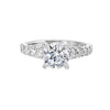 14Kt White Semi Mount 7/8Ctw For 1 1/2Ctw Round Center