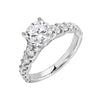 14Kt White Semi Mount 7/8Ctw For 1 1/2Ctw Round Center