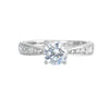 14Kt White Semi Mount 1/2Ctw For 1Ctw Round Center