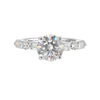 14Kt White Semi Mount 3/4Ctw For 2Ctw Round Center