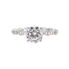 14Kt White Semi Mount 3/8Ctw For 1 1/2Ctw Round Center