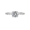 14Kt White Semi Mount 1/4Ctw For 1Ctw Round Center