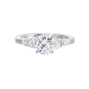14Kt White Semi Mount 3/8Ctw For 1Ctw Round Center
