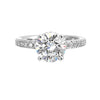 14Kt White Semi Mount 3/8Ctw For 2Ctw Round Center