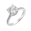 14Kt White Semi Mount 3/8Ctw For 2Ctw Round Center