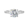 14Kt White Semi Mount 3/8Ctw For 2Ctw Round Center