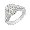 14Kt White Semi Mount 1 1/4Ctw For 2Ctw Round Center