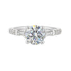 14Kt White Semi Mount 3/8Ctw For 1 1/2Ctw Round Center