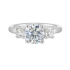 14Kt White Semi Mount 1/2Ctw For 1 1/2Ctw Round Center