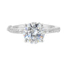 14Kt White Semi Mount 1/5Ctw For 2Ctw Round Center