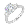 14Kt White Semi Mount 1/2Ctw For 2Ctw Round Center