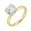 14Kt Yellow Semi Mount 1/15Ctw For 2Ctw Round Center