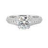 14Kt White Semi Mount 1/2Ctw For 1 1/2Ctw Round Center