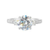 14Kt White Semi Mount 1/2Ctw For 2Ctw Round Center