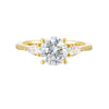14Kt Yellow Semi Mount 3/8Ctw For 1 1/2Ctw Round Center