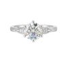 14Kt White Semi Mount 1/25Ctw For 1 1/2Ctw Round Center