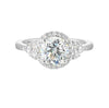 14Kt White Semi Mount 3/8Ctw For 1 1/2Ctw Round Center