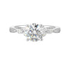 14Kt White Semi Mount 1/5Ctw For 1 1/2Ctw Round Center