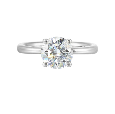 14Kt White Semi Mount For 2Ctw Round Center